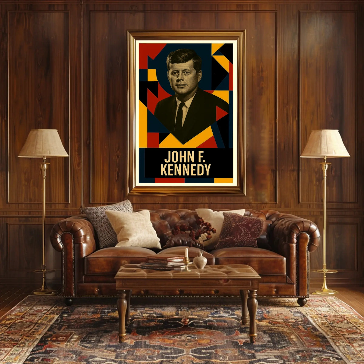 John F. Kennedy 35th President of the United States Abstract Pop Poster