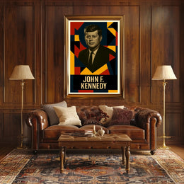 John F. Kennedy 35th President of the United States Abstract Pop Poster