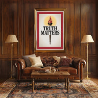 Truth Matters Torch Enlightenment Motivational or Quote Poster