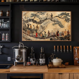 Traditional East Asian Cultural Scene Art Poster