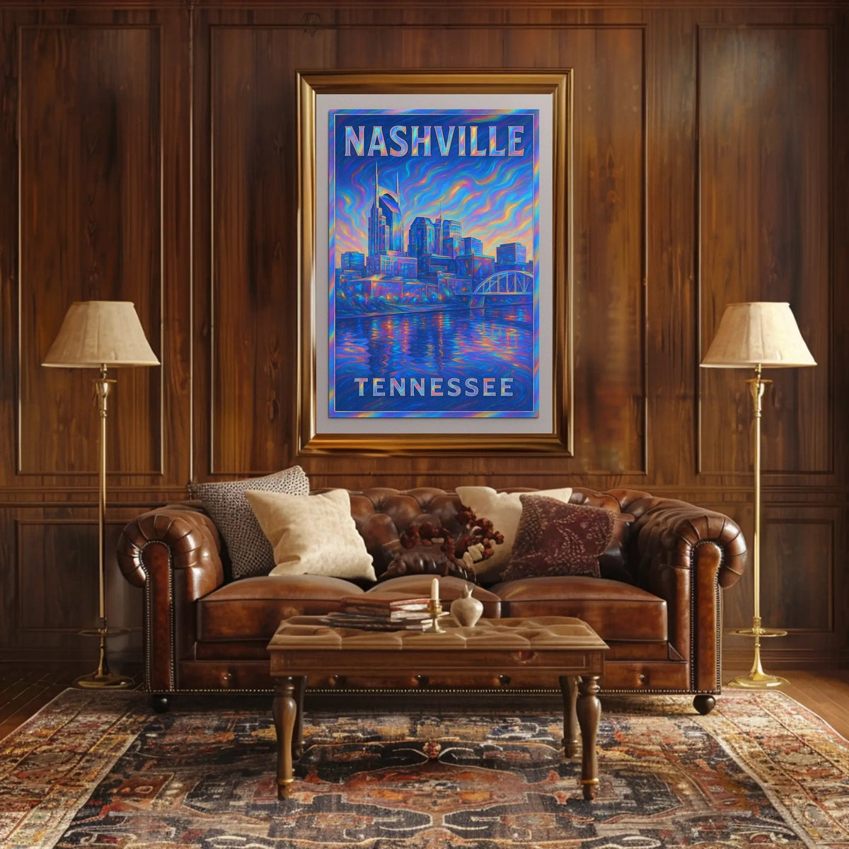 Nashville Skyline Art Poster