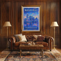 Nashville Skyline Art Poster