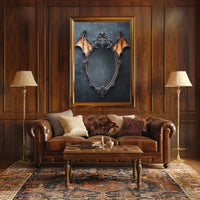 Gothic Mirror With Bat Wings Poster