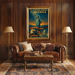 A Land Of Freedom And Opportunity Poster
