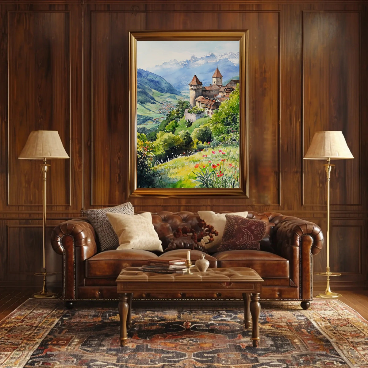 Liechtenstein Vaduz Castle Hilltop View Poster