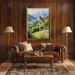 Liechtenstein Vaduz Castle Hilltop View Poster