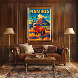 Namibia Wildlife Poster