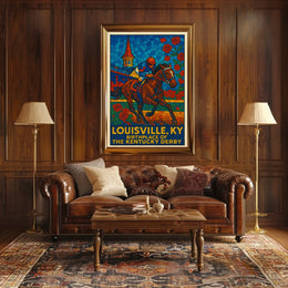 Louisville, KY Birthplace of the Kentucky Derby Poster