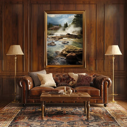 Hot Springs Tranquil Travel Poster Wall Art