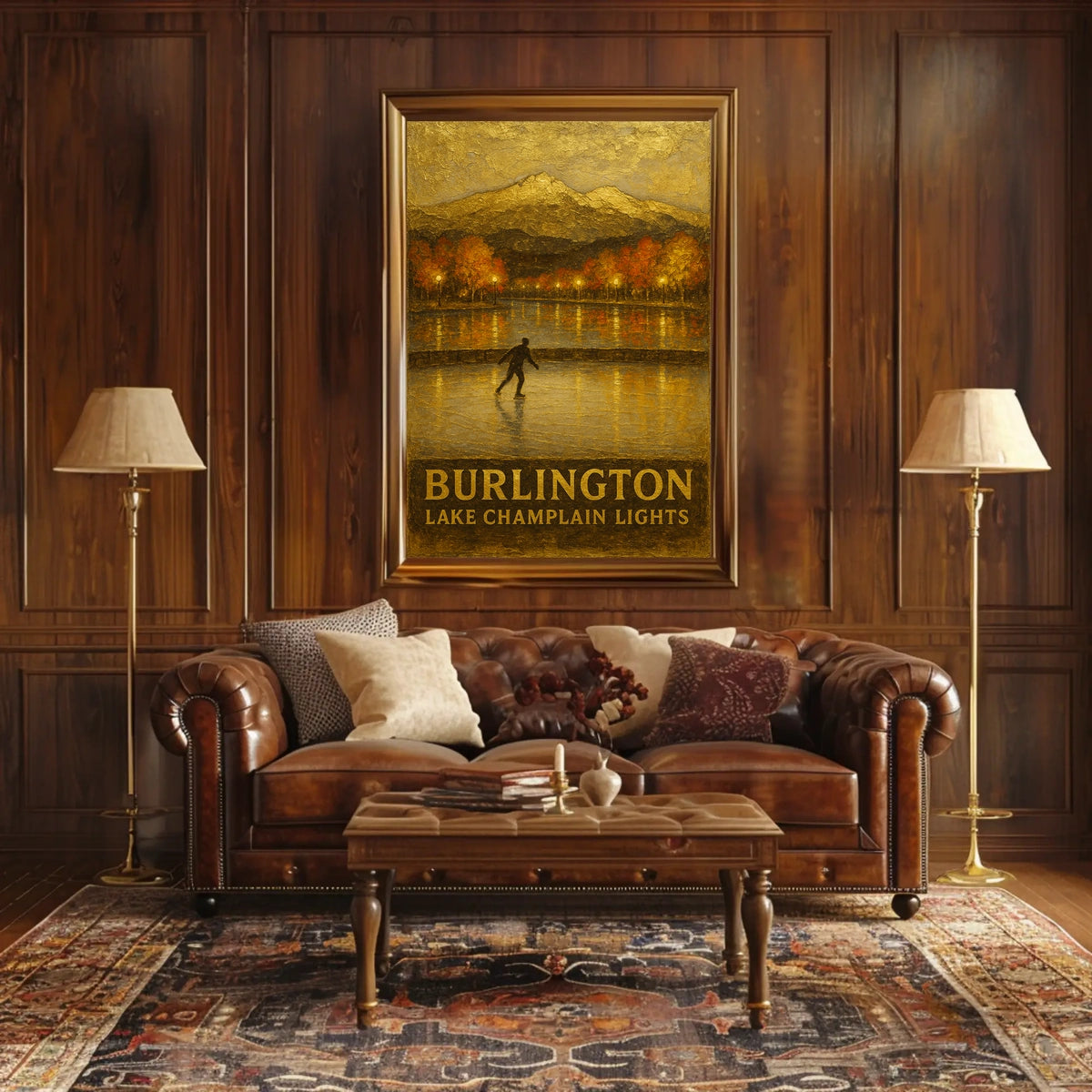 Burlington Lake Champlain Lights Poster
