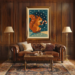 Winter Squirrel Poster