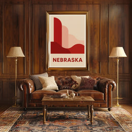 Nebraska Abstract Landscape Poster