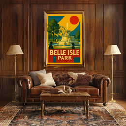 Belle Isle Vintage Travel Art Poster