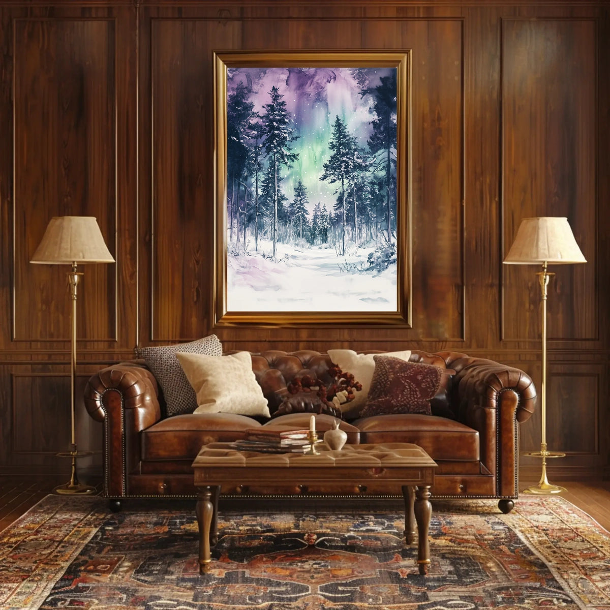Finland Lapland Snowy Forest Landscape Poster
