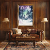 Finland Lapland Snowy Forest Landscape Poster