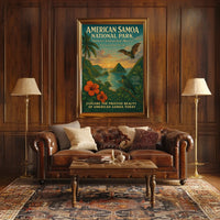 American Samoa National Park Scenic Travel Poster