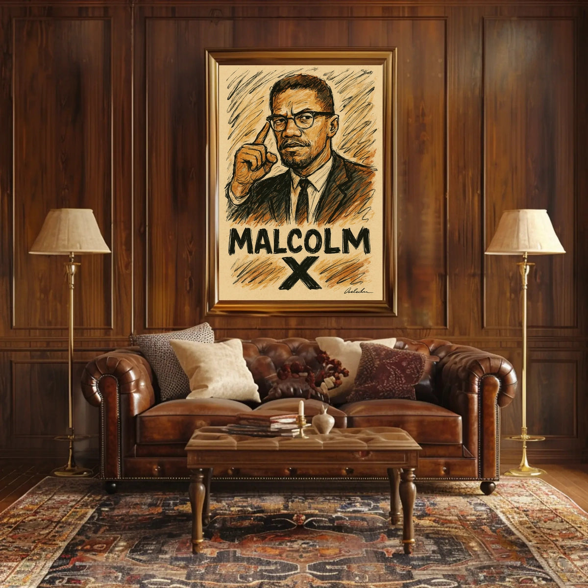 Malcolm X Iconic Leader Poster