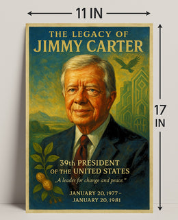 Jimmy Carter 39th President Wall Art Print PosterGoat