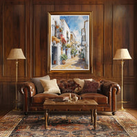 Quaint Mediterranean Street Poster PosterGoat