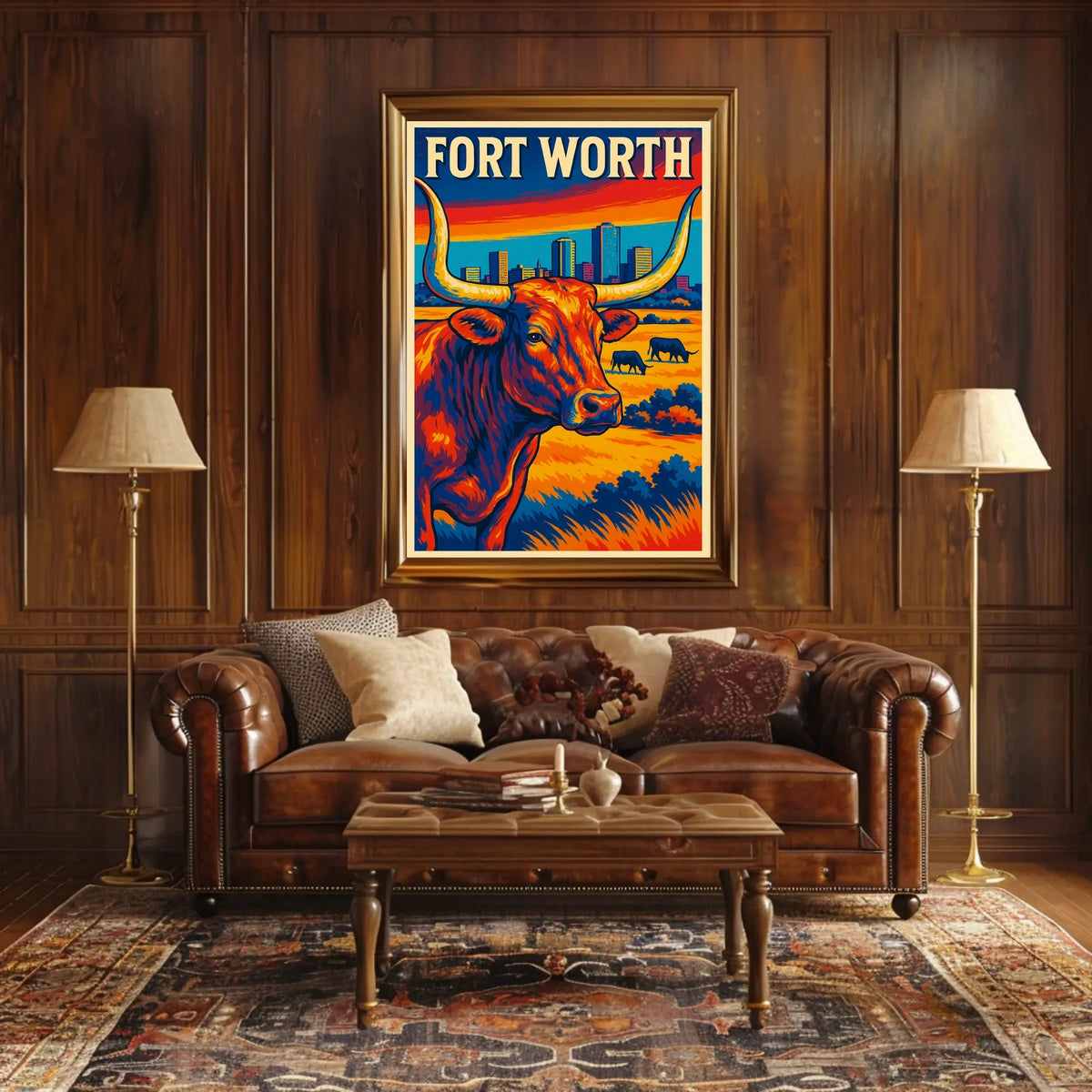 Fort Worth Vibrant Cityscape Poster