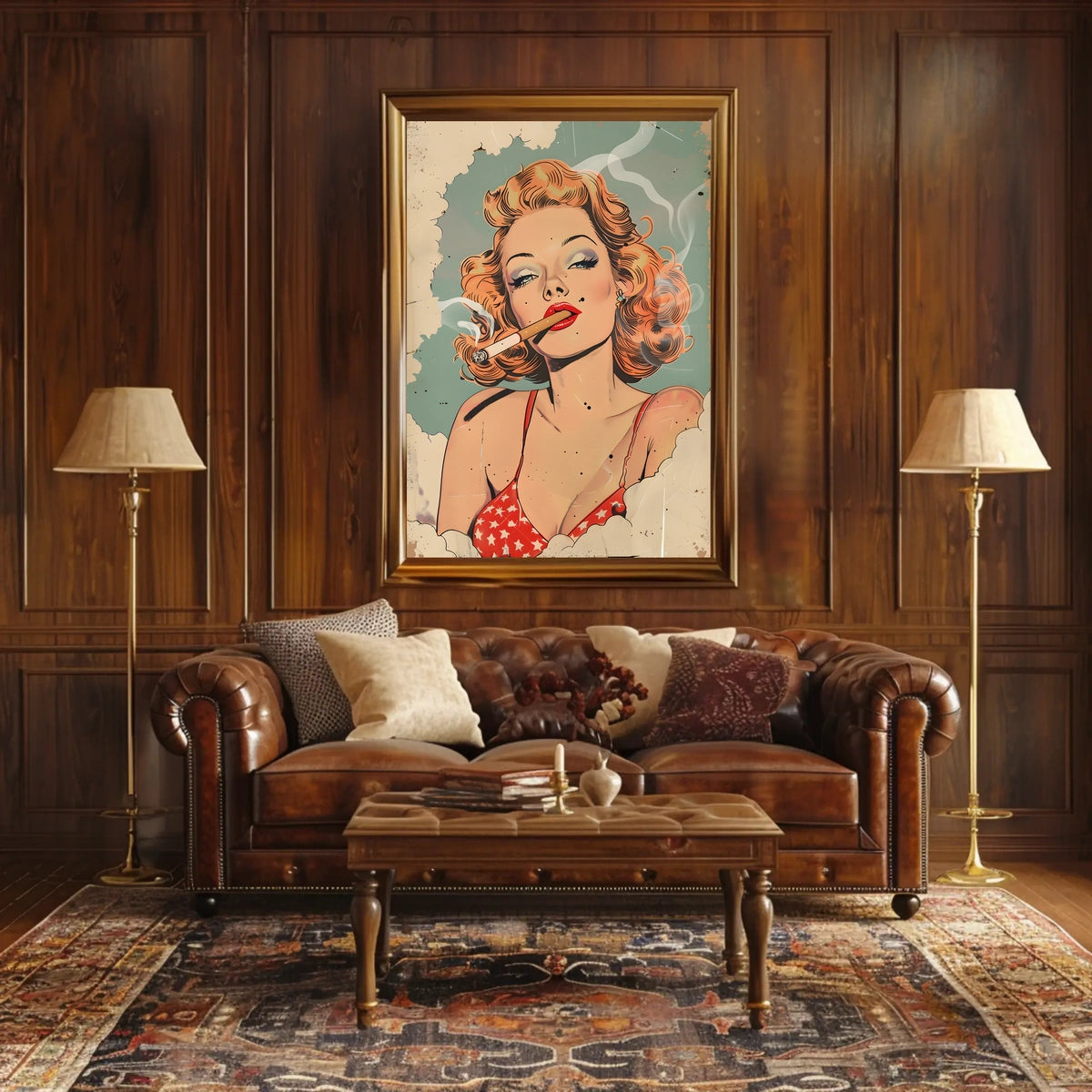 Retro Glamour Illustration Poster