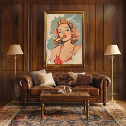 Retro Glamour Illustration Poster