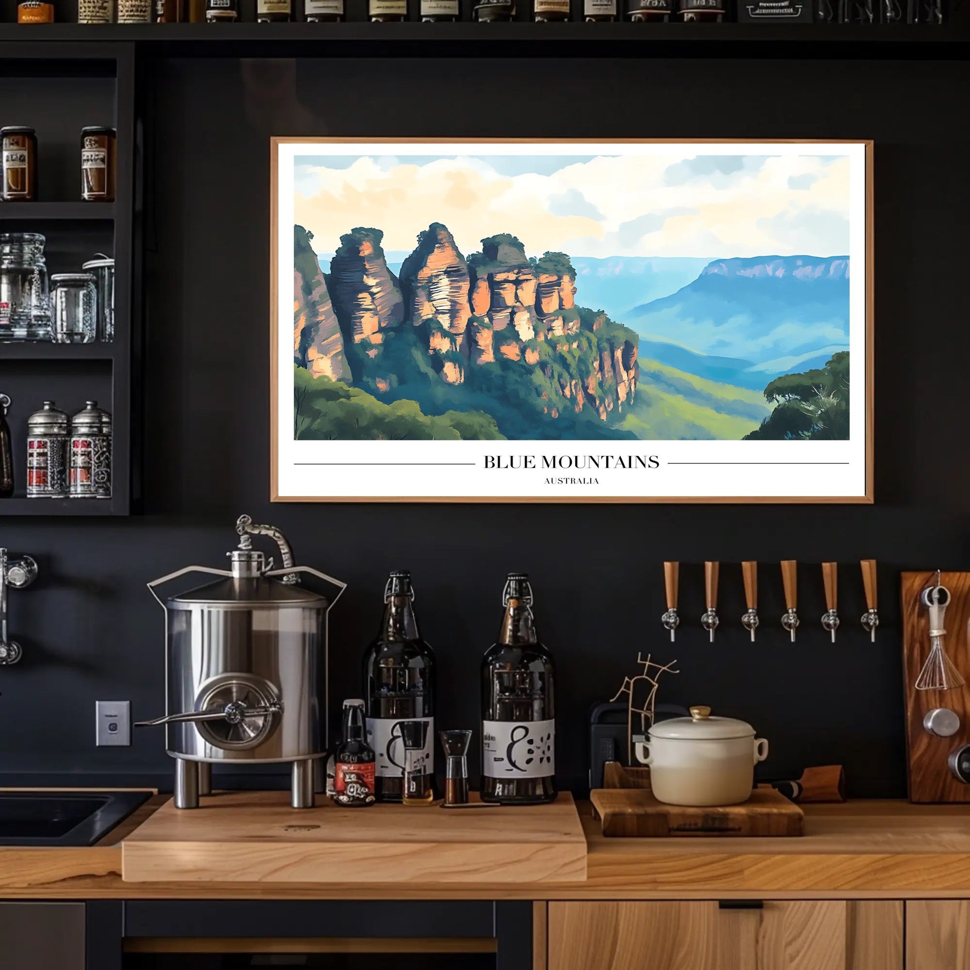 Blue Mountains Scenic Travel Poster