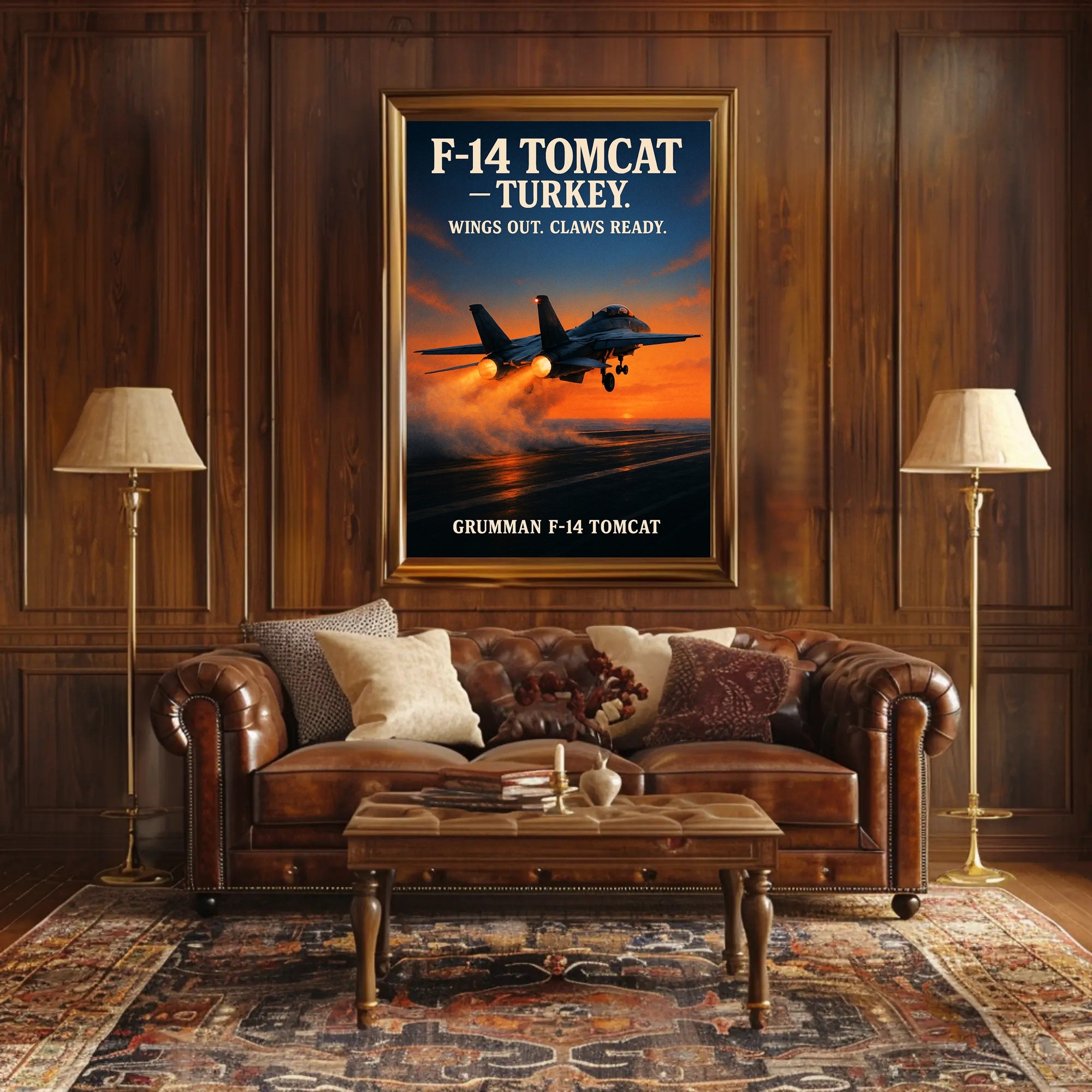 Grumman F-14 Tomcat Wings Out, Claws Ready Poster PosterGoat