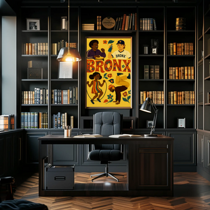 Bronx New York Hip Hop Culture Colorful Travel Poster