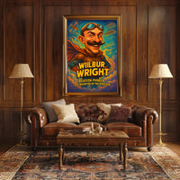 Wilbur Wright Aviation Pioneer Caricature Historical Poster PosterGoat