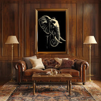 Majestic Elephant Illustration Poster