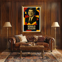 Ronald Reagan 40th President of the United States Abstract Pop Poster