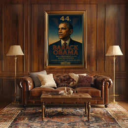 Barack Obama's iconic 44th Presidential portrait poster