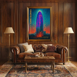 Barcelona Torre Glòries Urban Marvel Cityscape Poster