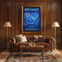 Arkansas In Vibrant Colors Poster