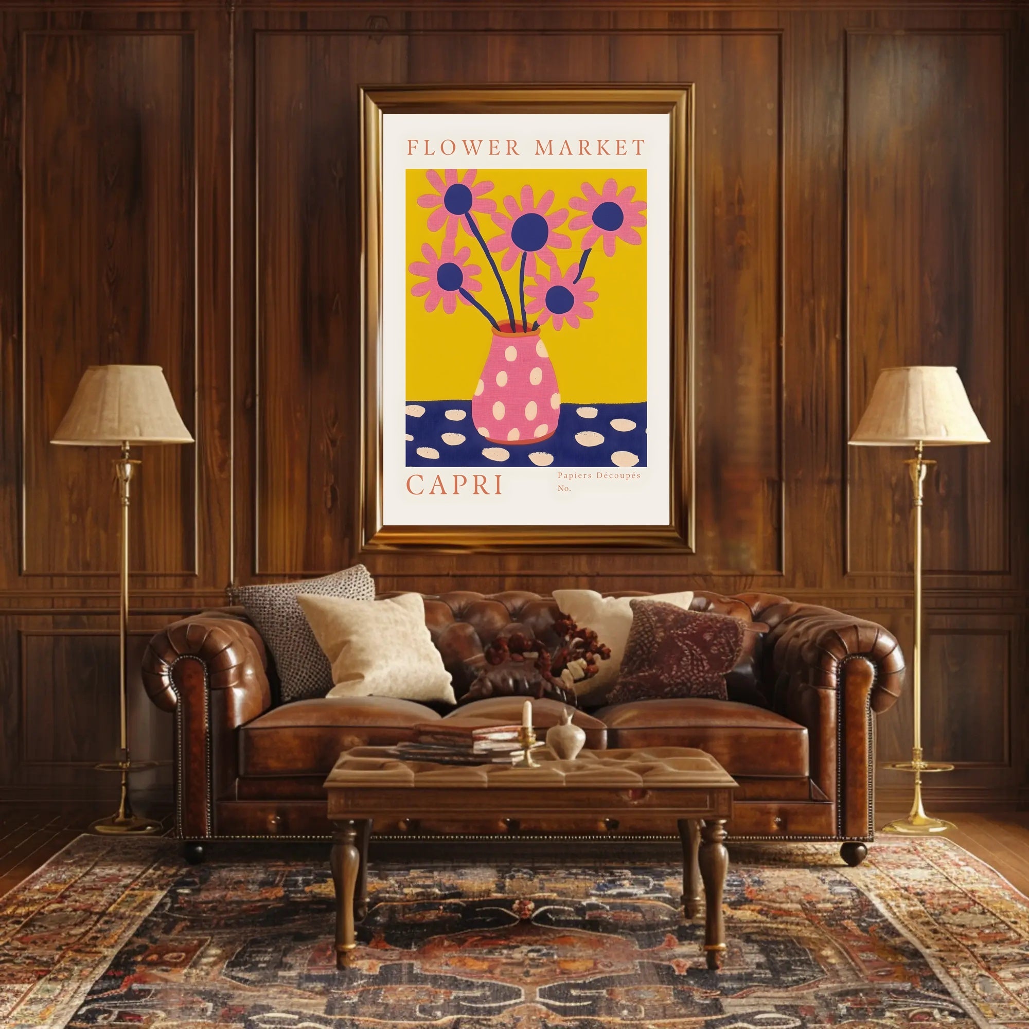 Flower Market Capri Poster