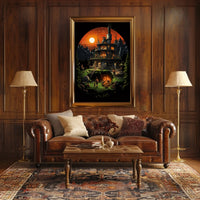 Futuristic Mountain Retreat Poster