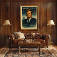 John F. Kennedy Inspirational Vintage Leadership Poster