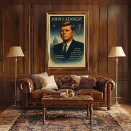 John F. Kennedy Inspirational Vintage Leadership Poster
