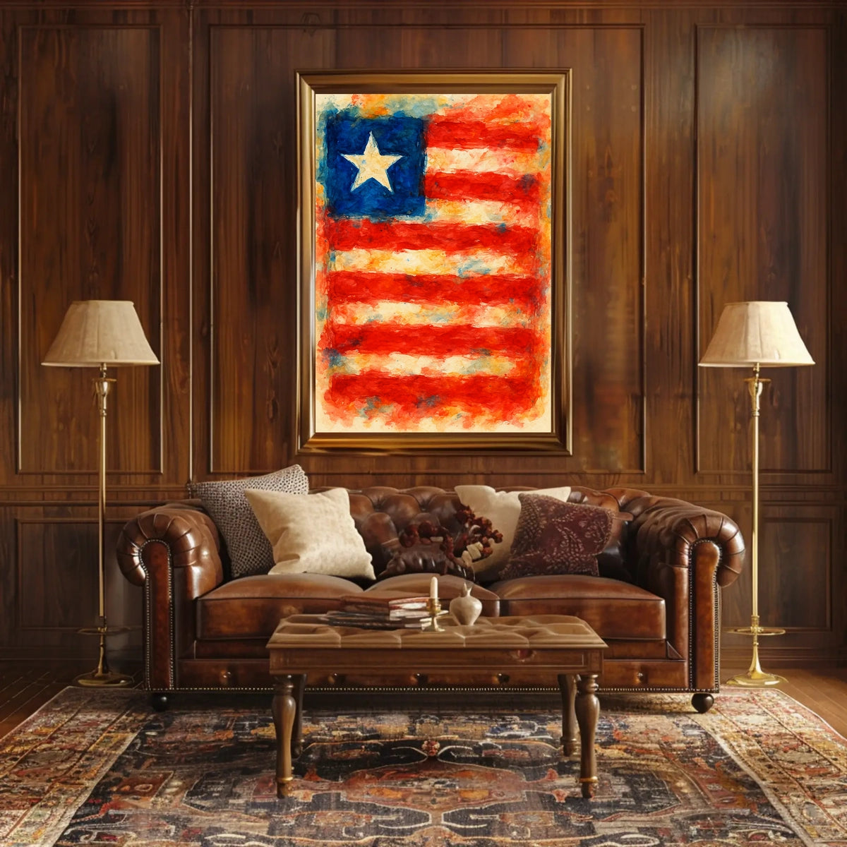 Abstract American Flag Poster