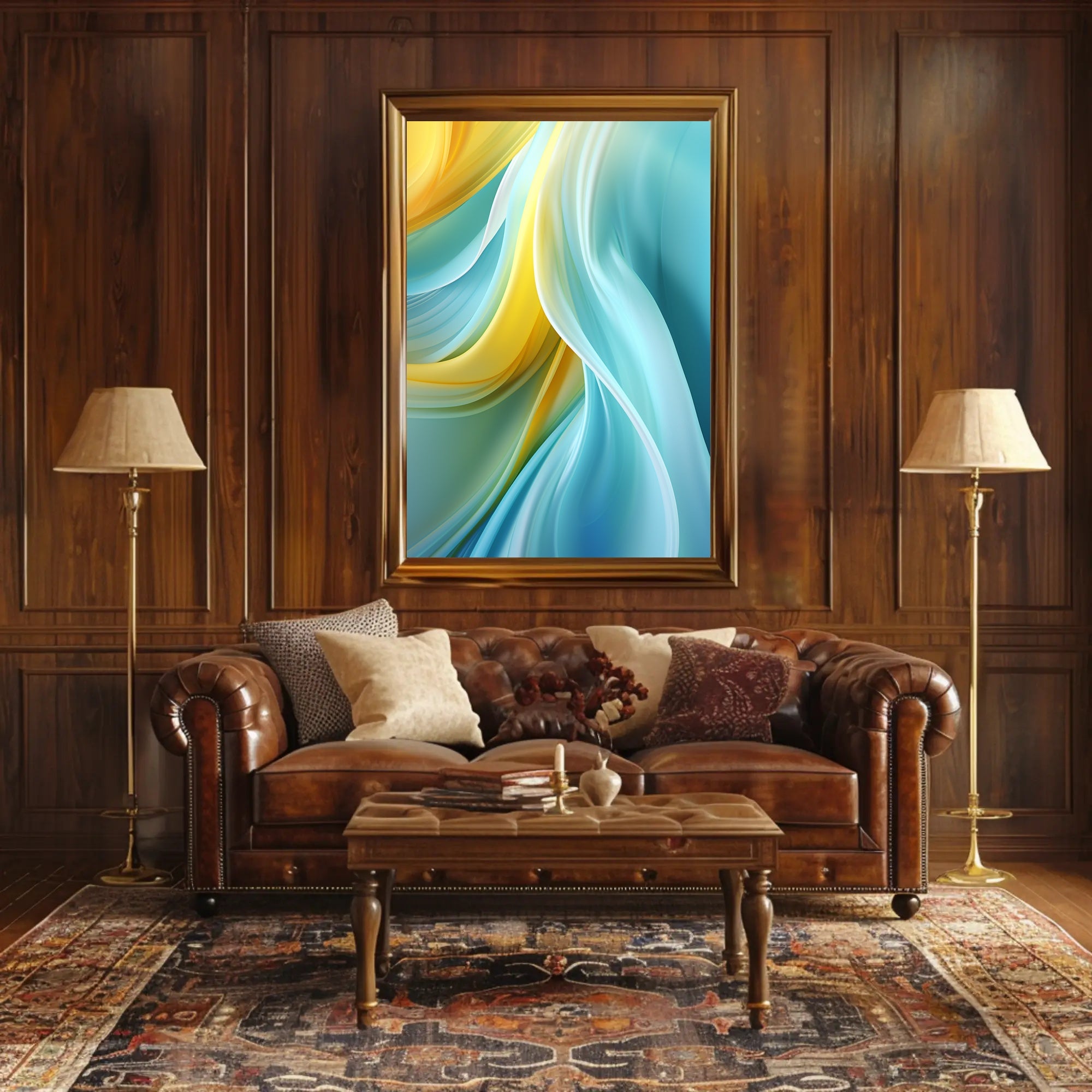 Abstract Waves Of Color Abstract Poster