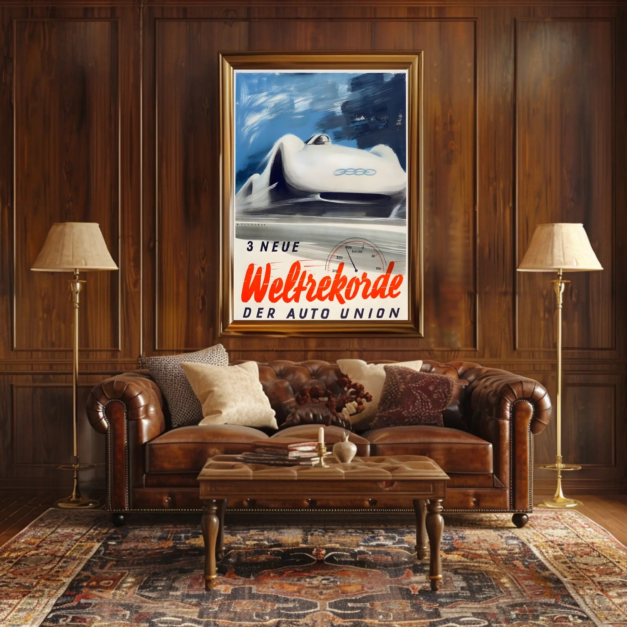 Auto Union Speed Records Poster