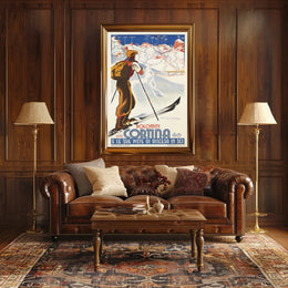 Dolomiti Cortina Ski Slopes Poster