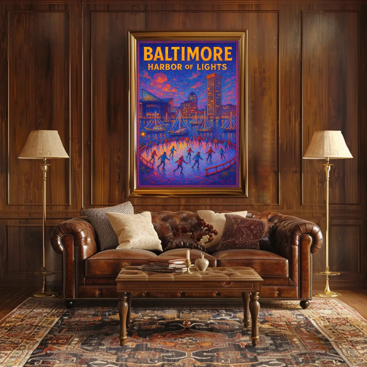 Baltimore Harbor of Lights Poster
