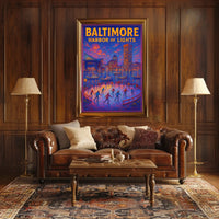 Baltimore Harbor of Lights Poster
