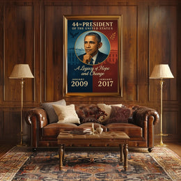 Barack Obama Iconic Portrait Poster in Historical or Presidential Poster