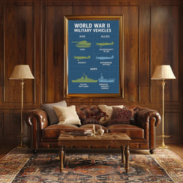 World War II Military Vehicles Poster PosterGoat