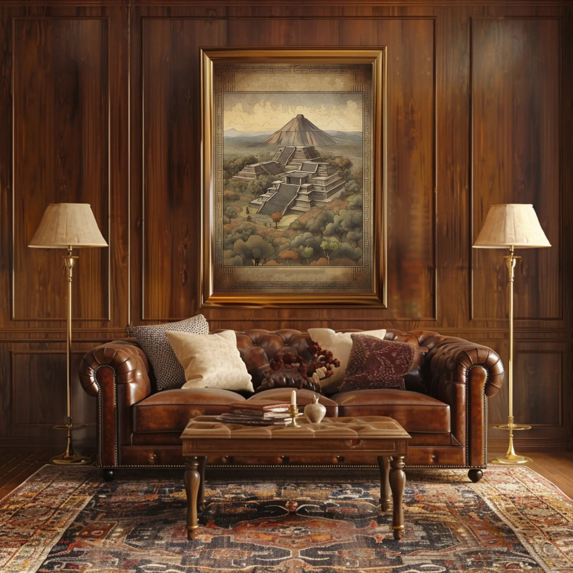 Ancient Pyramid Landscape Poster