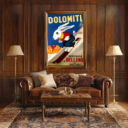 Dolomiti Skiing Adventure Poster