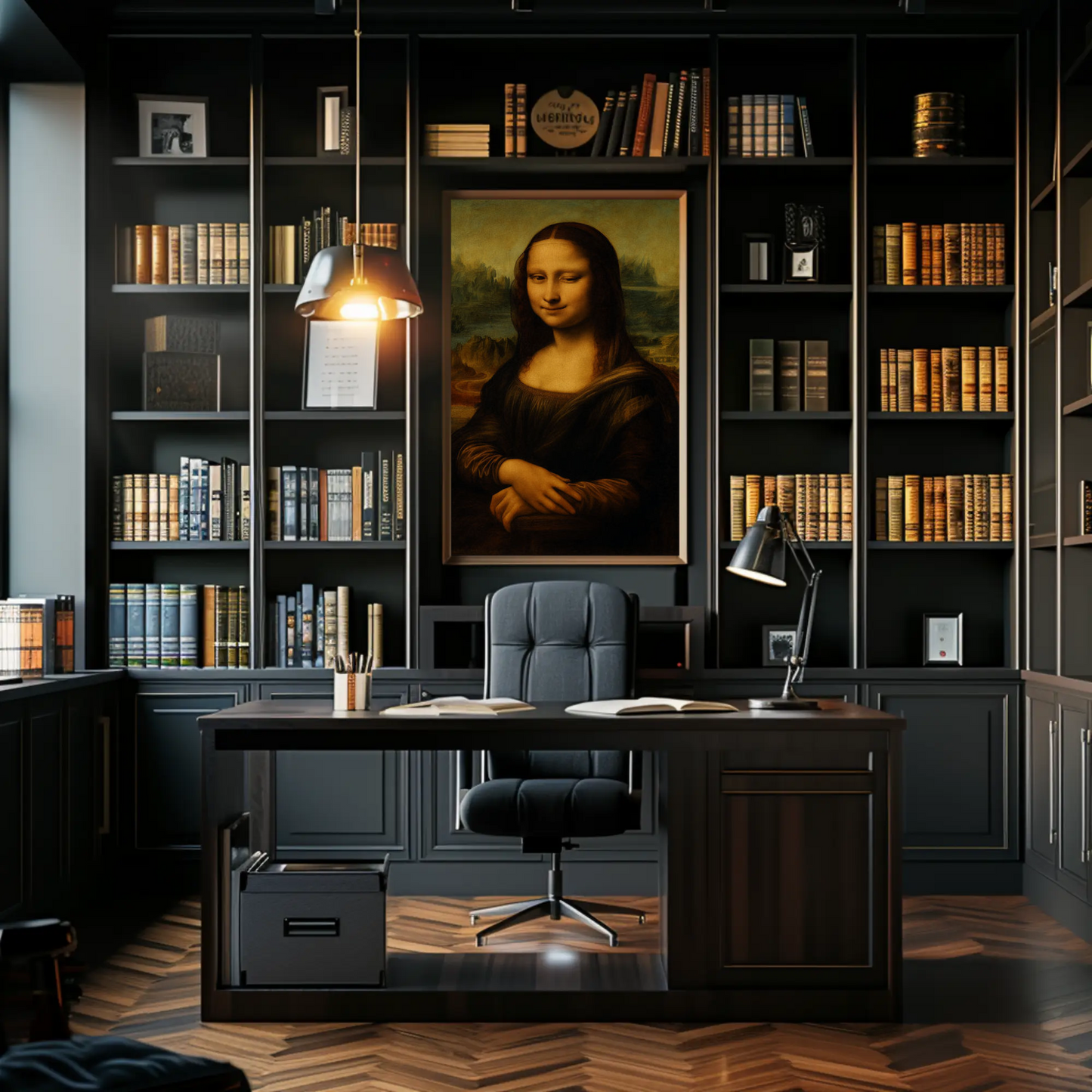 Mona Lisa Winking Classical Art Humor Poster Poster